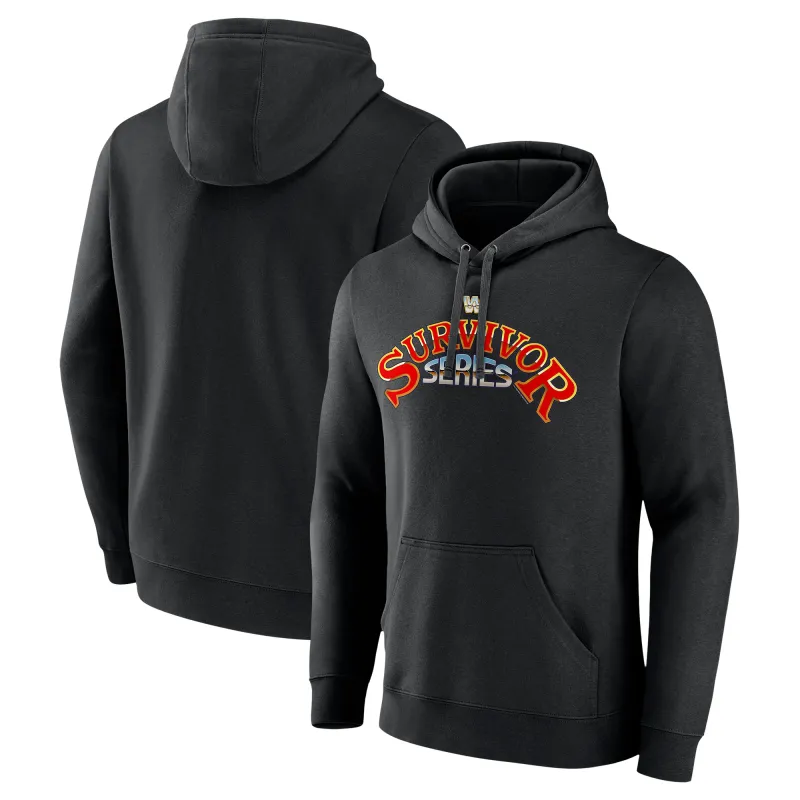 Men's Black Survivor Series Retro Logo Pullover Hoodie sold by WWE