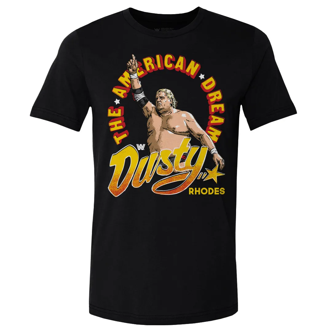 Men's 500 Level Black Dusty Rhodes The American Dream Cotton T-Shirt sold by WWE