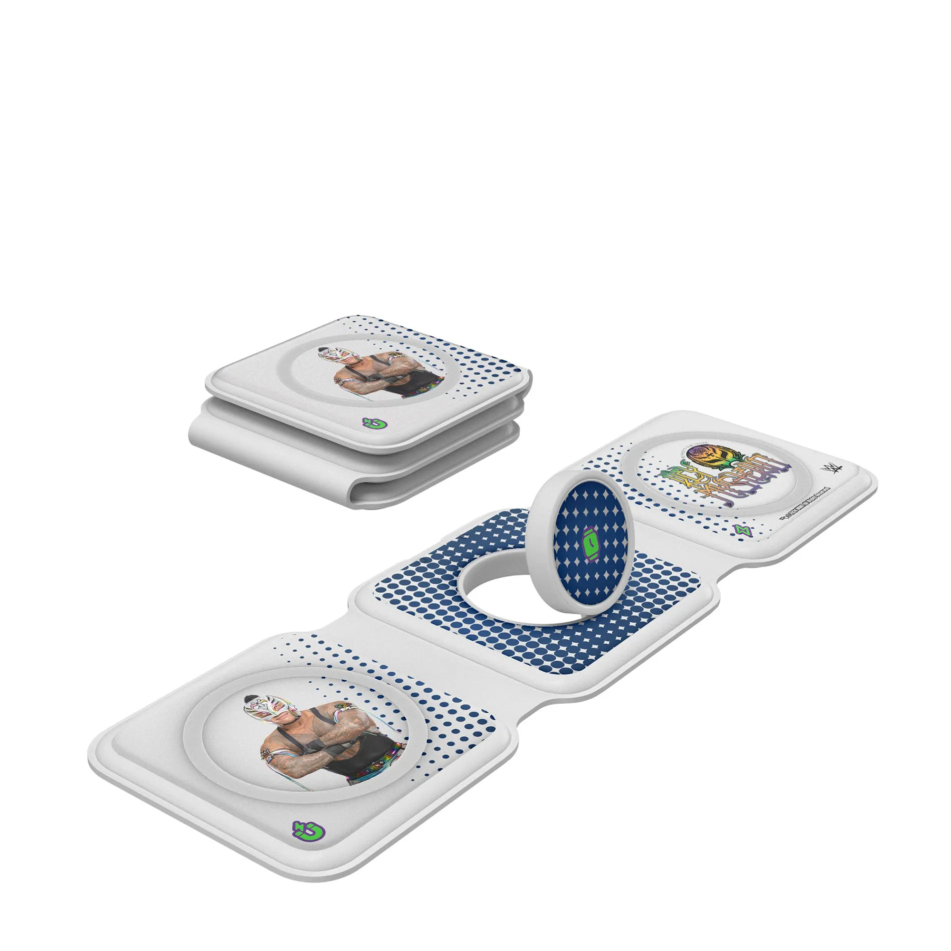 Keyscaper Rey Mysterio 3-in-1 Foldable Charger sold by WWE