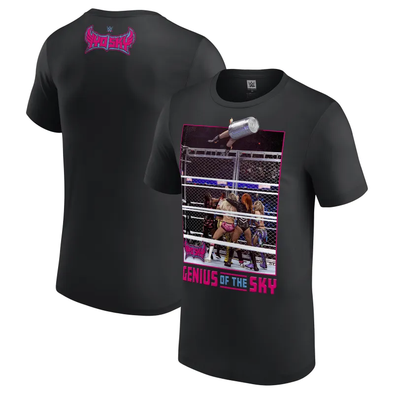 Men's Black IYO SKY Trash Can Dive Photo T-Shirt sold by WWE
