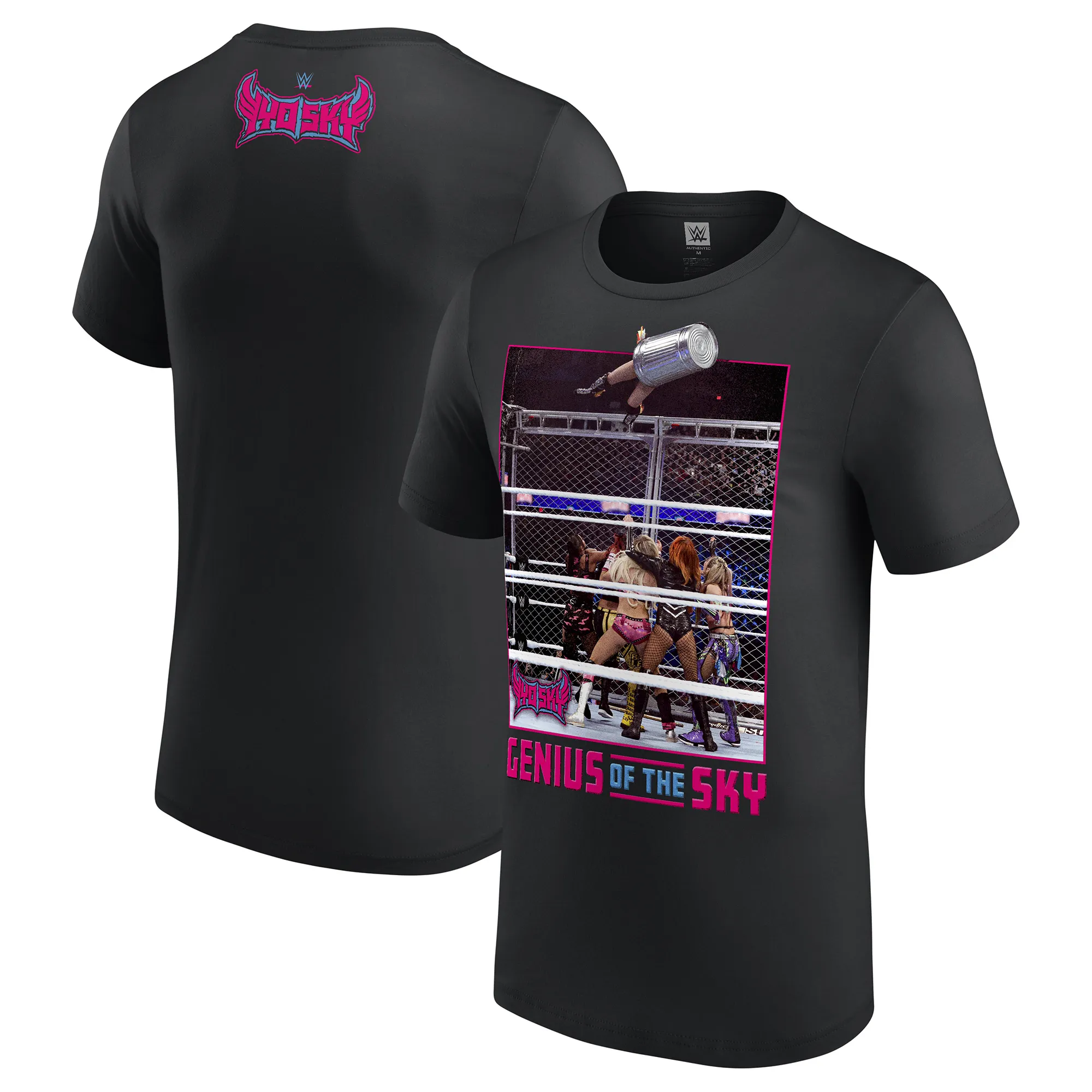 Men's Black IYO SKY Trash Can Dive Photo T-Shirt sold by WWE
