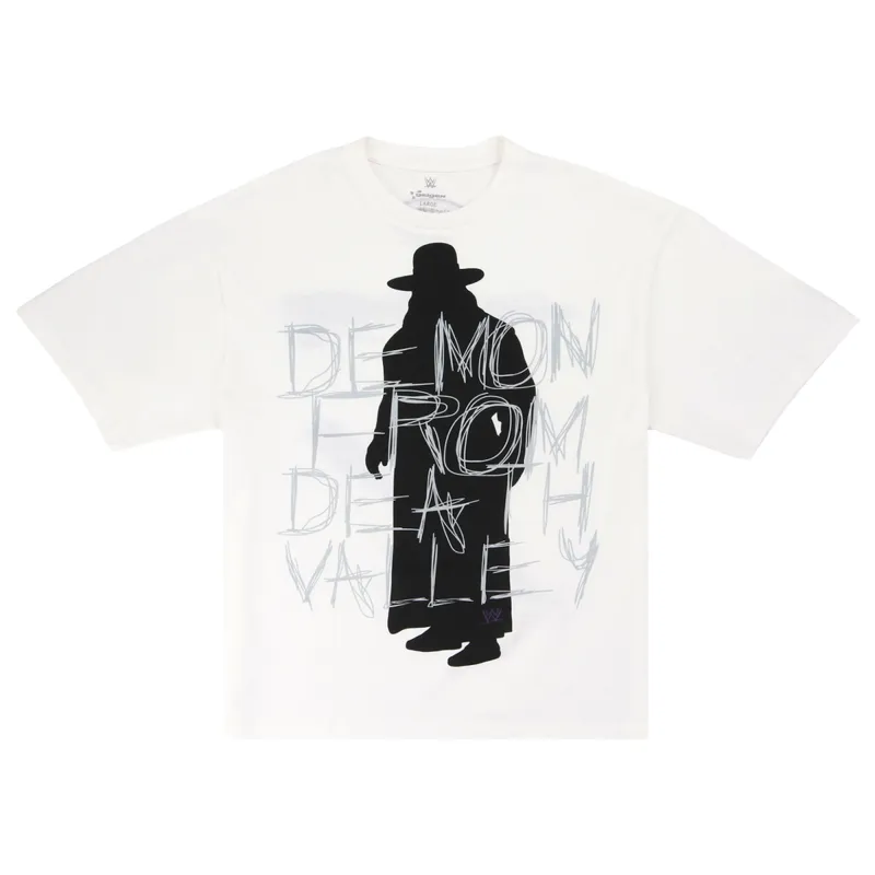 Men's WWE x John Geiger  White The Undertaker  Demon From Death Valley T-Shirt sold by WWE