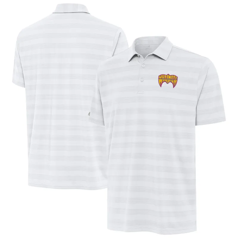 Men's Antigua White The Ultimate Warrior Tunnel Polo sold by WWE