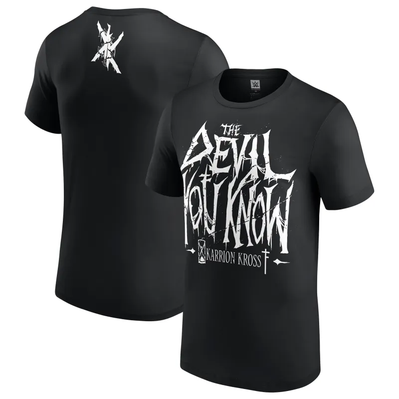 Men's Black Karrion Kross The Devil You Know T-Shirt sold by WWE