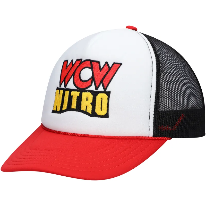 Unisex Chalk Line White WCW Nitro Trucker Adjustable Hat sold by WWE