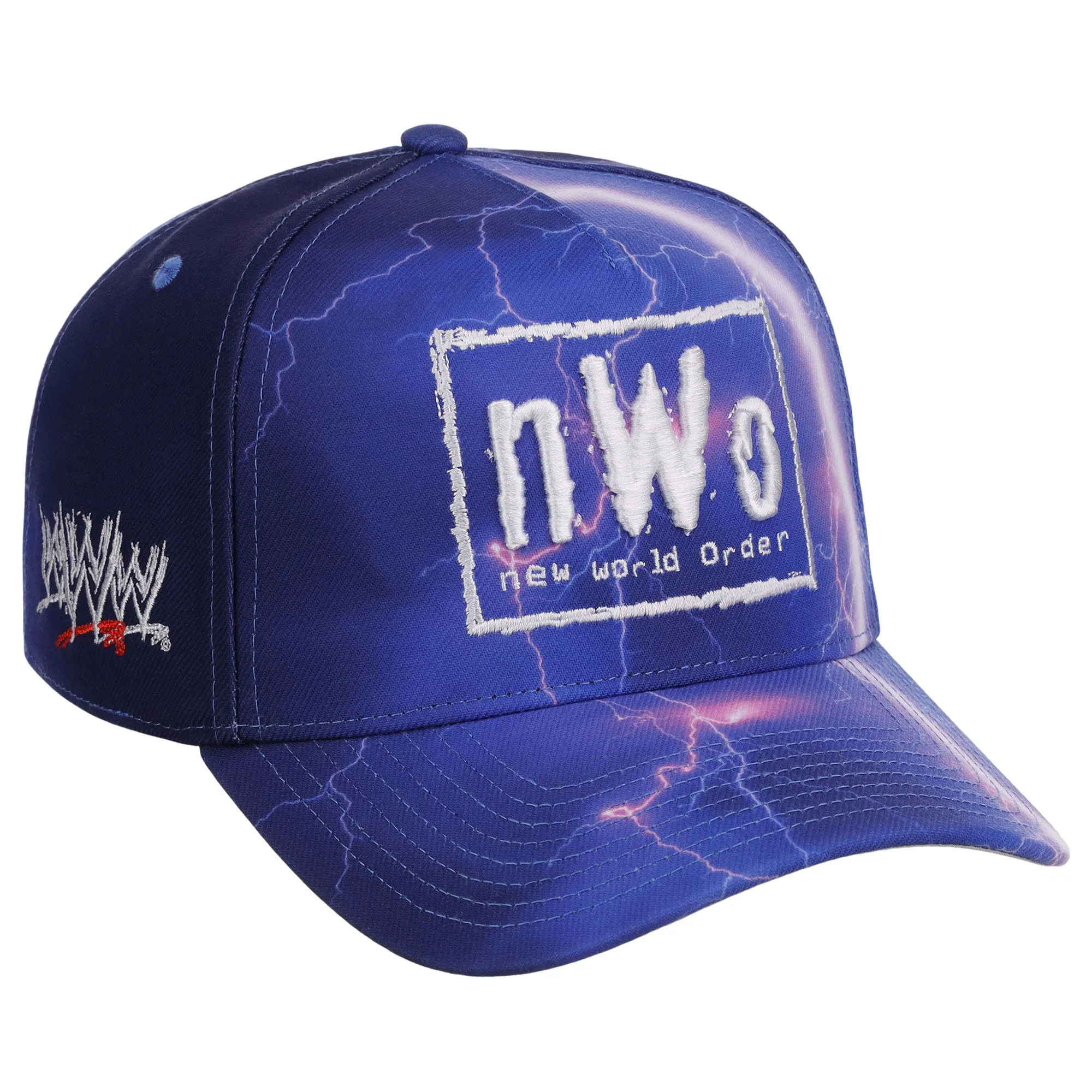 Men's WWE x John Geiger Purple nWo Lightning Adjustable Hat sold by WWE