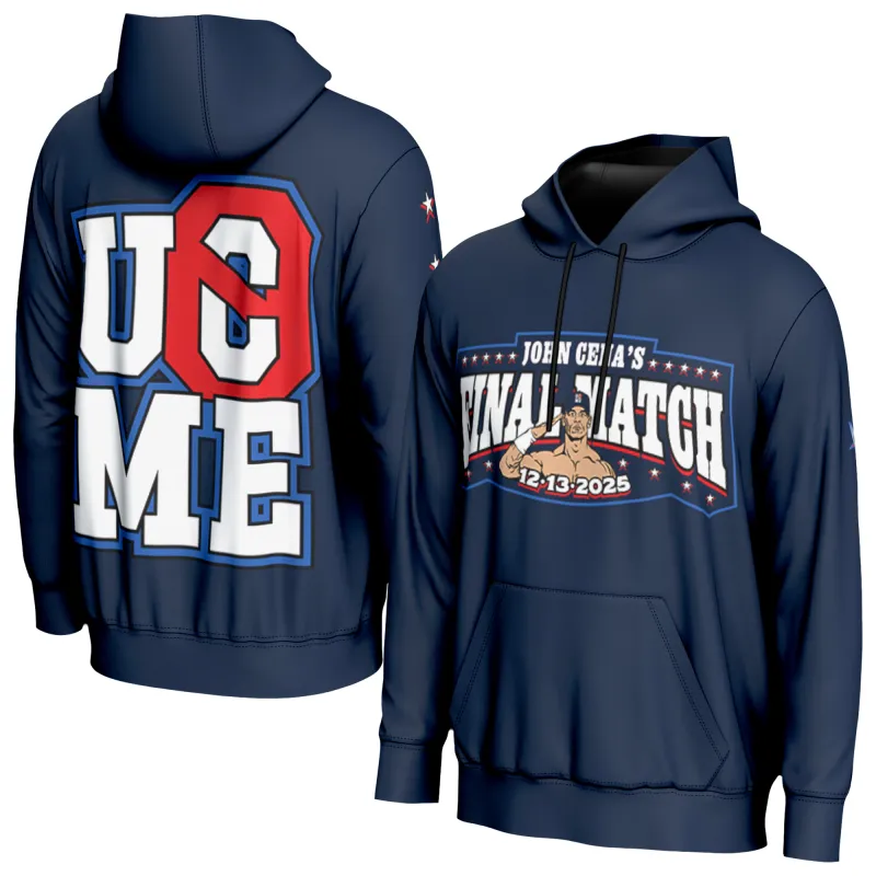 Men's ProSphere Navy John Cena Final Match Hoodie sold by WWE