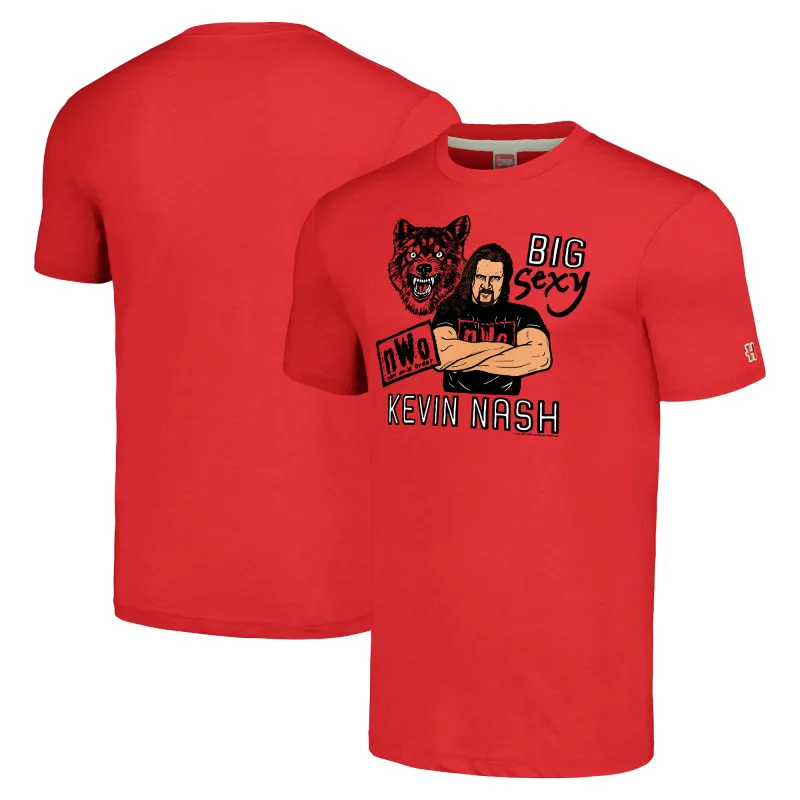 Men's Homage  Red Kevin Nash Big Sexy T-Shirt sold by WWE