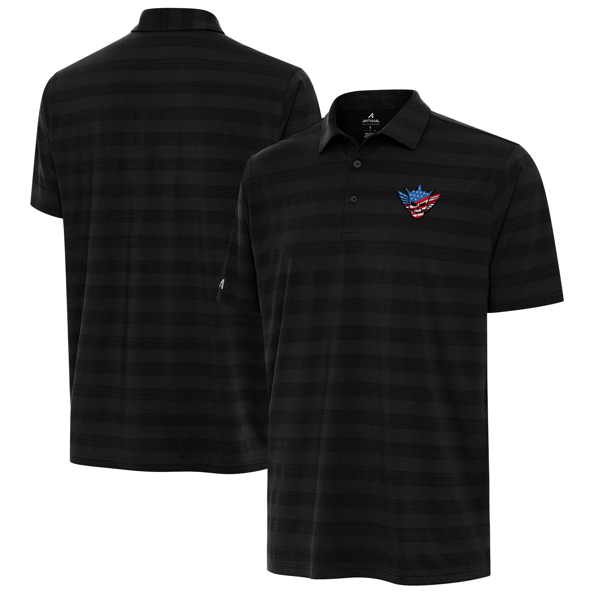 Men's Antigua Black Cody Rhodes Tunnel Polo sold by WWE
