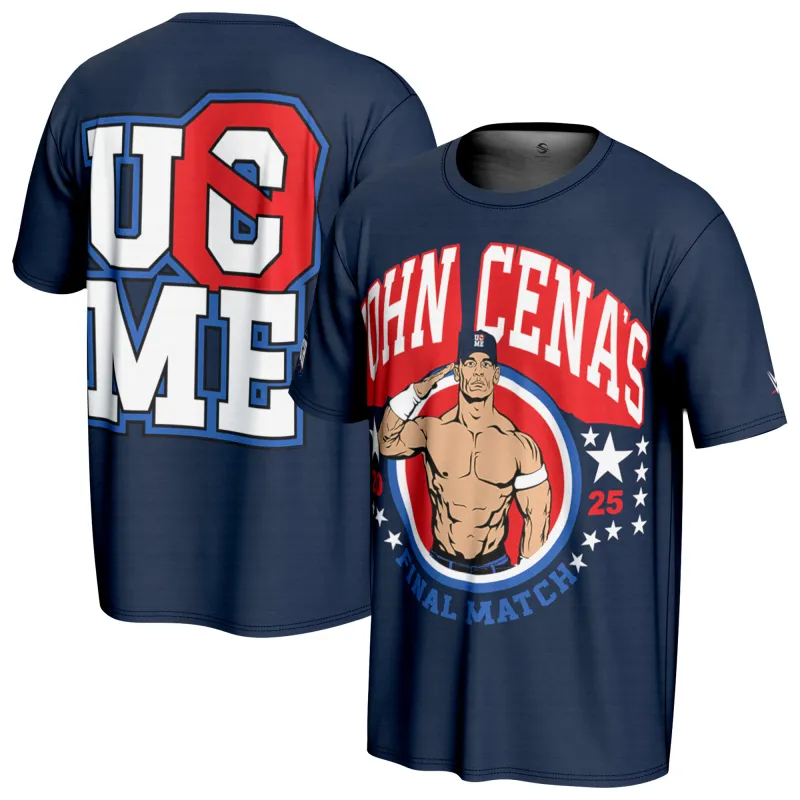 Men's ProSphere Navy John Cena Final Match T-Shirt sold by WWE