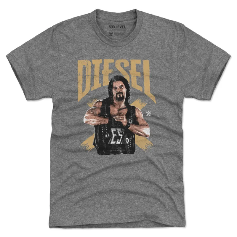 Men's 500 Level  Heather Gray Diesel Premium Tri-Blend T-Shirt sold by WWE