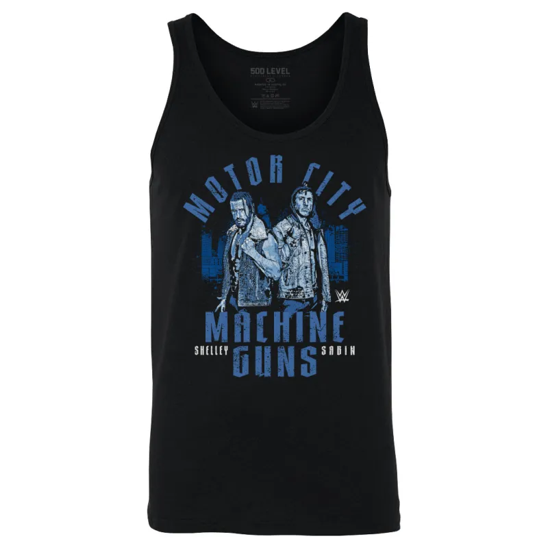 Men's 500 Level Black Motor City Machine Guns Duo Tank Top made by 500 Level