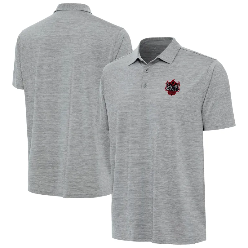 Men's Antigua Heather Gray Penta Layout Polo sold by WWE