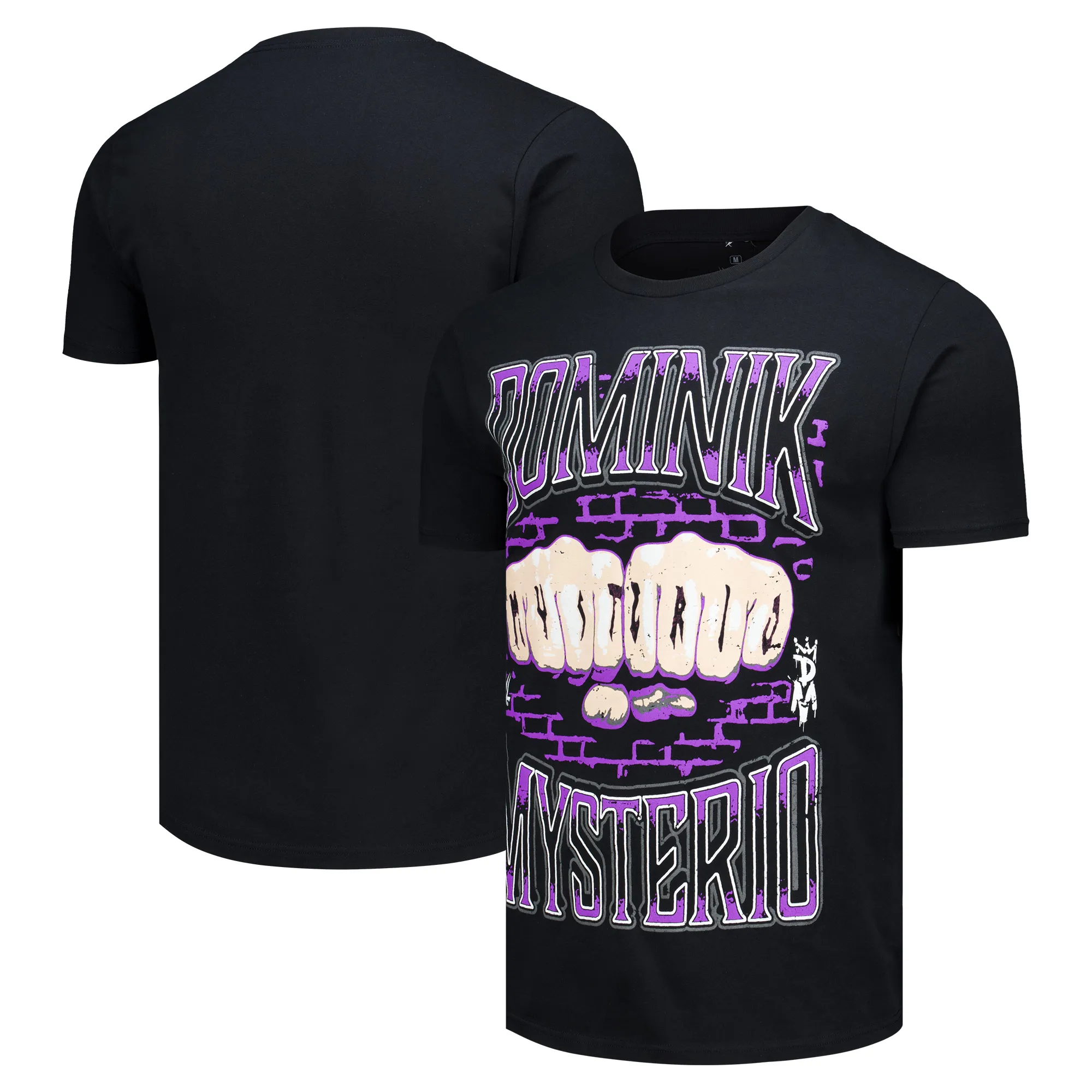 Men's Ripple Junction Black Dominik Mysterio Knuckles T-Shirt sold by WWE