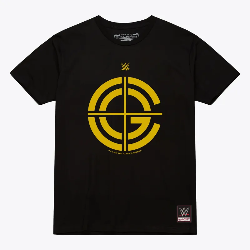 Men's Mitchell & Ness Black John Cena Bulldog Cross Hair Classic T-Shirt sold by WWE