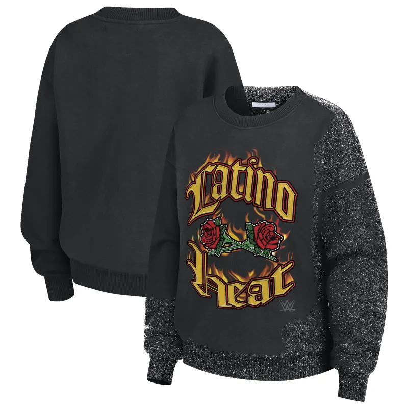 Women's WEAR by Erin Andrews Black Eddie Guerrero Oversized Sweatshirt made by WWE