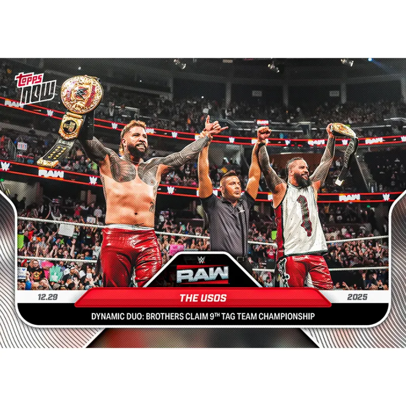 The Usos - 2025 WWE Topps NOW® - Card 140 made by WWE