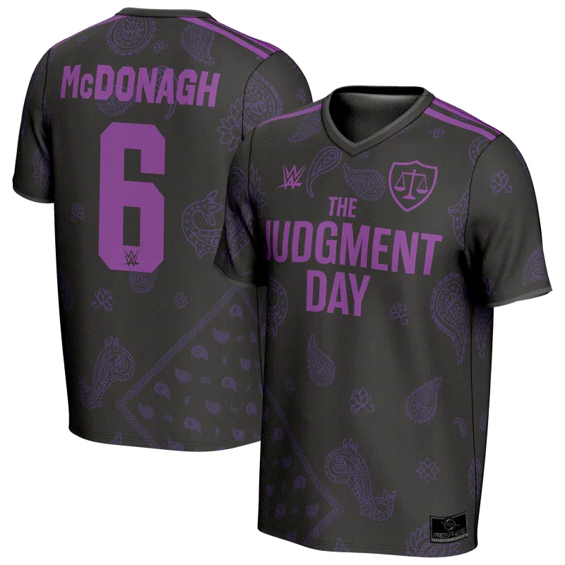 Men's ProSphere Black The Judgment Day Fashion Soccer Jersey sold by WWE