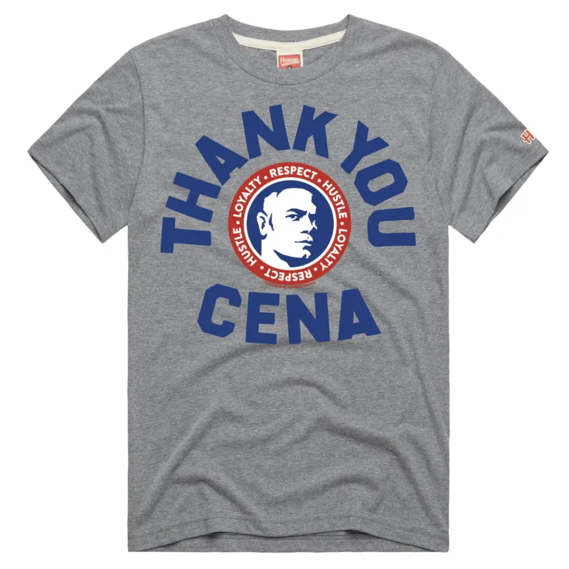 Men's Homage Gray John Cena Thank You Cena Tri-Blend T-Shirt sold by WWE