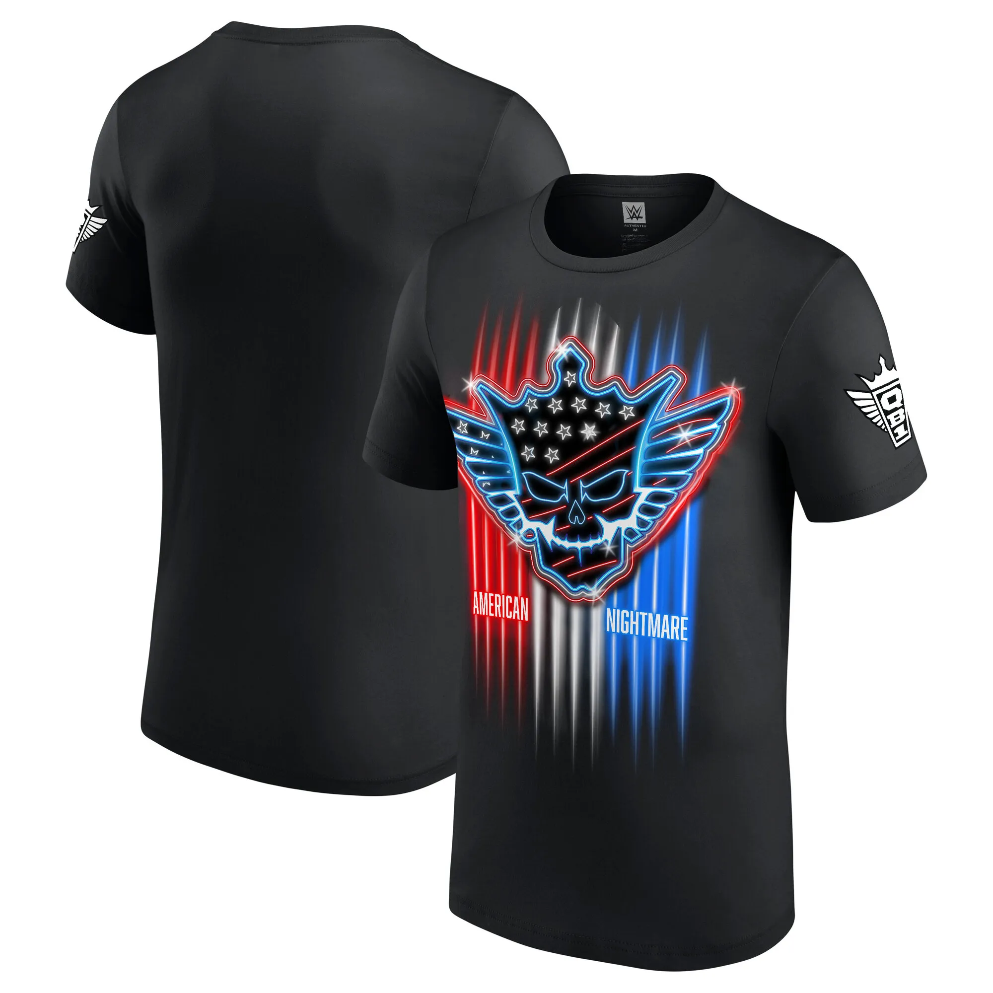 Men's Black Cody Rhodes Neon American Nightmare T-Shirt sold by WWE