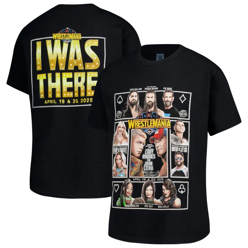 Women's  Black WrestleMania 41 T-Shirt made by WWE