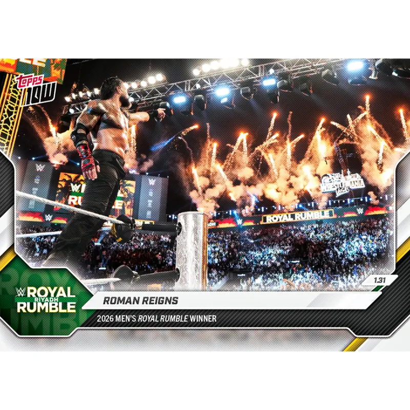 Roman Reigns - 2026 WWE Topps NOW® - Card 12 - LOOK FOR AUTO-RELICS made by WWE