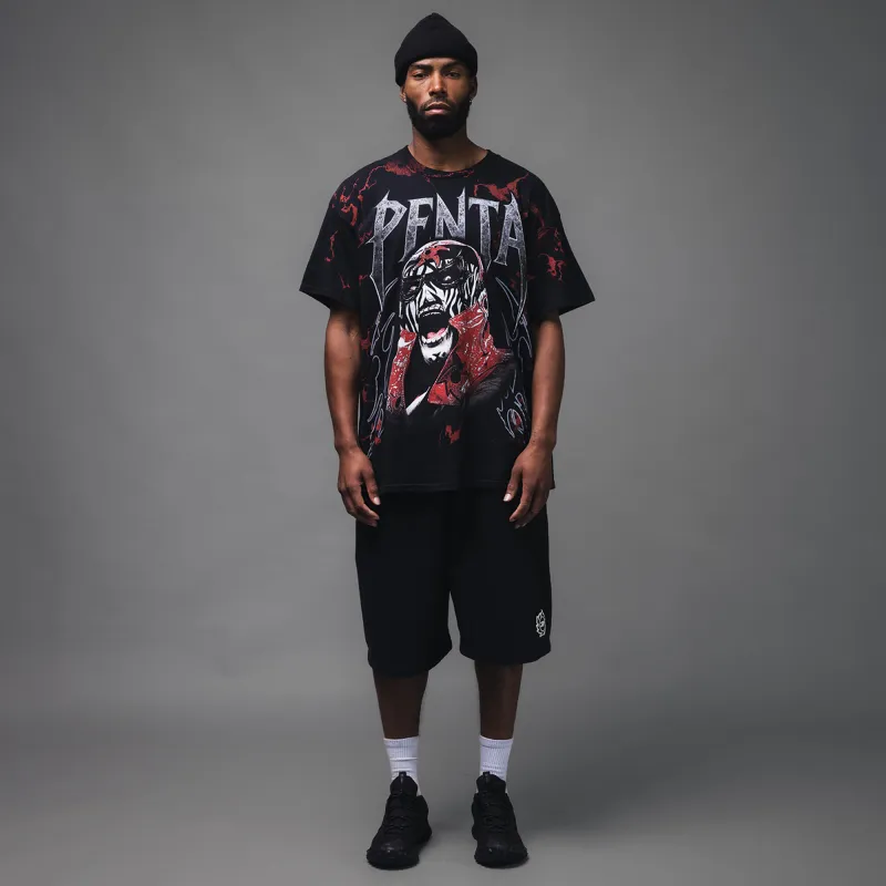 Men's WWE x Complex Black Penta Hardcore T-Shirt made by Complex
