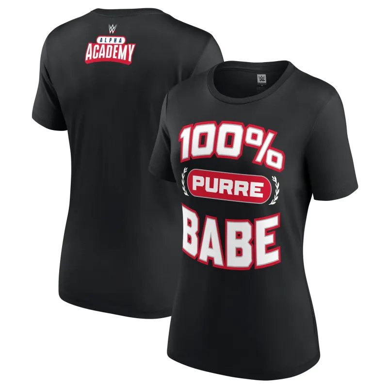 Women's Black Alpha Academy 100% Purre Babe T-Shirt made by WWE