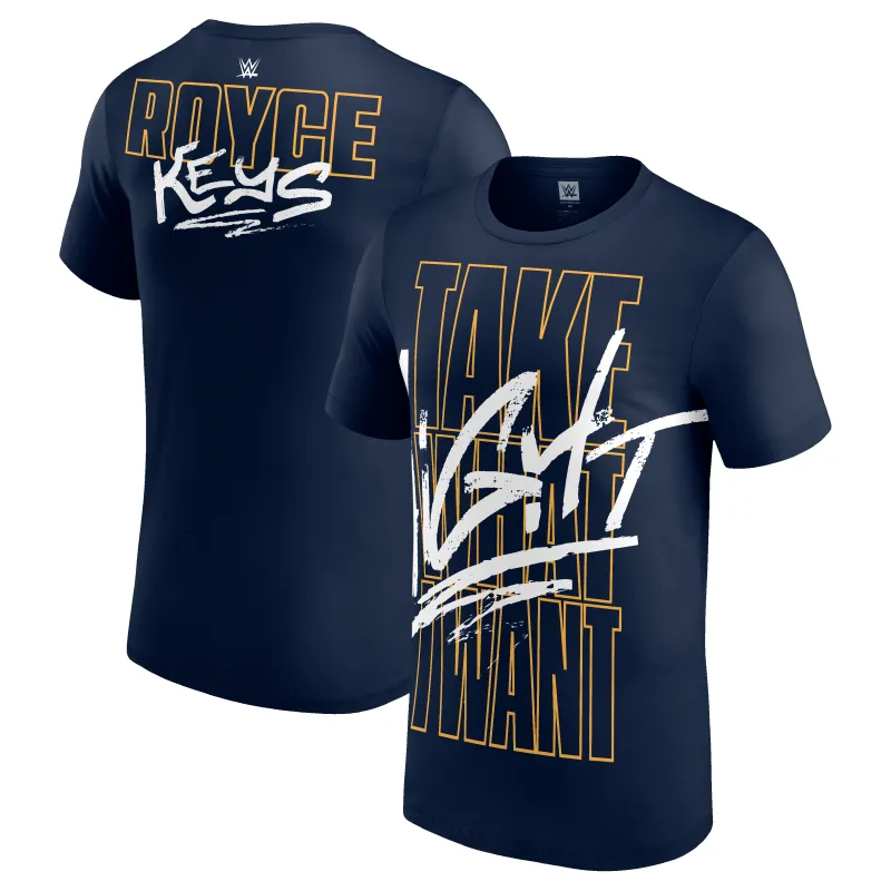 Men's Navy Royce Keys Take What I Want T-Shirt sold by WWE