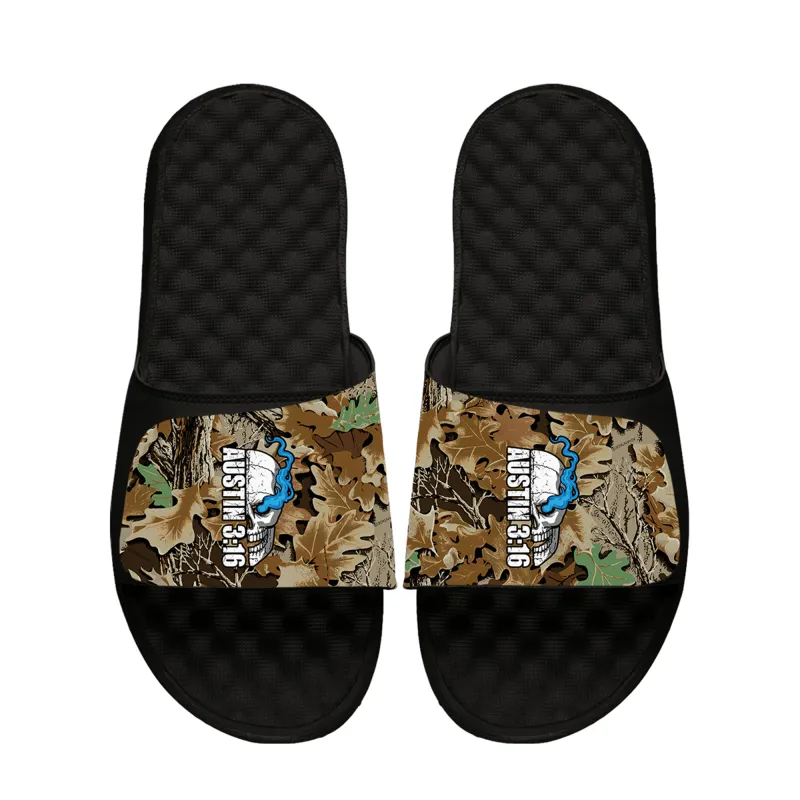 Unisex ISlide "Stone Cold" Steve Austin Skull RealTree Camo iSlide Sandals sold by WWE