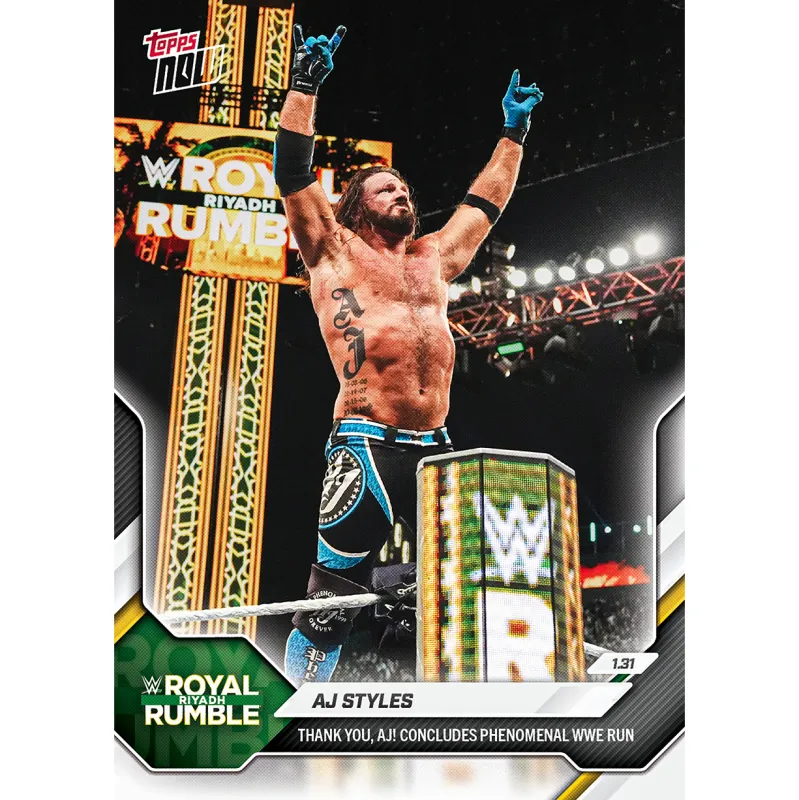 AJ Styles - 2026 WWE Topps NOW® - Card 13 - LOOK FOR AUTOS made by WWE