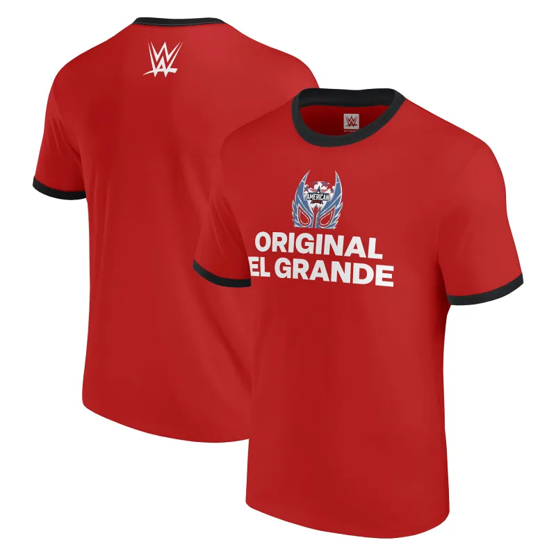 Men's Red El Grande Americano Original El Grande T-Shirt made by WWE