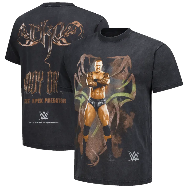 Men's Heather Black Randy Orton Apex Predator Boxy T-Shirt sold by WWE
