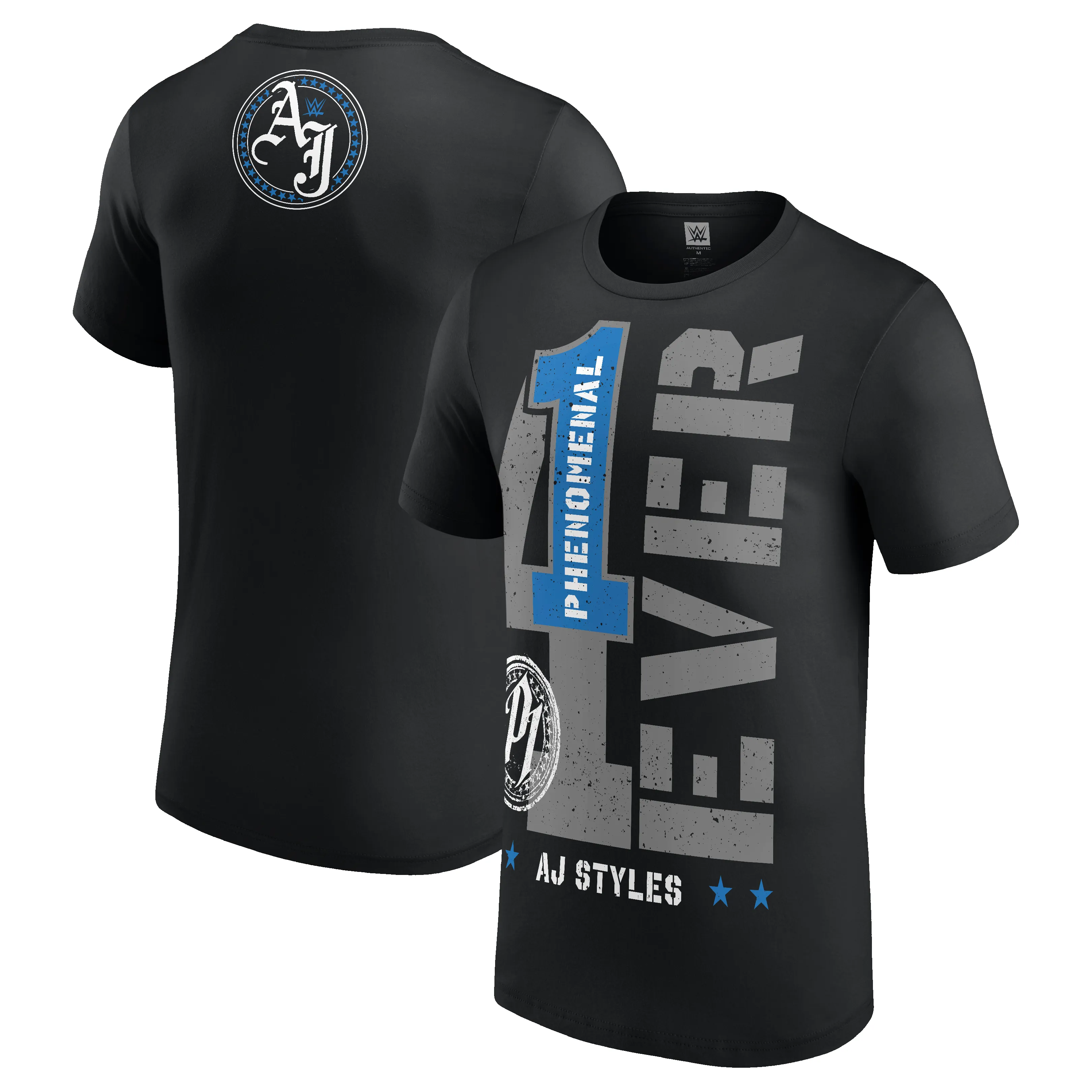 Men's Black AJ Styles Phenomenal One Forever T-Shirt sold by WWE
