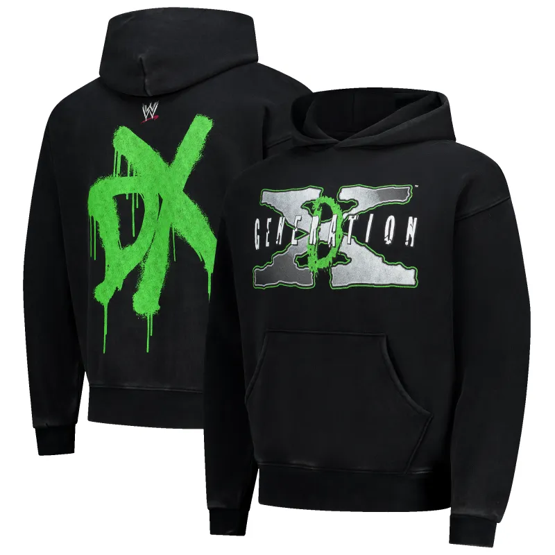 Men's Black D-Generation X Drip Hoodie made by WWE