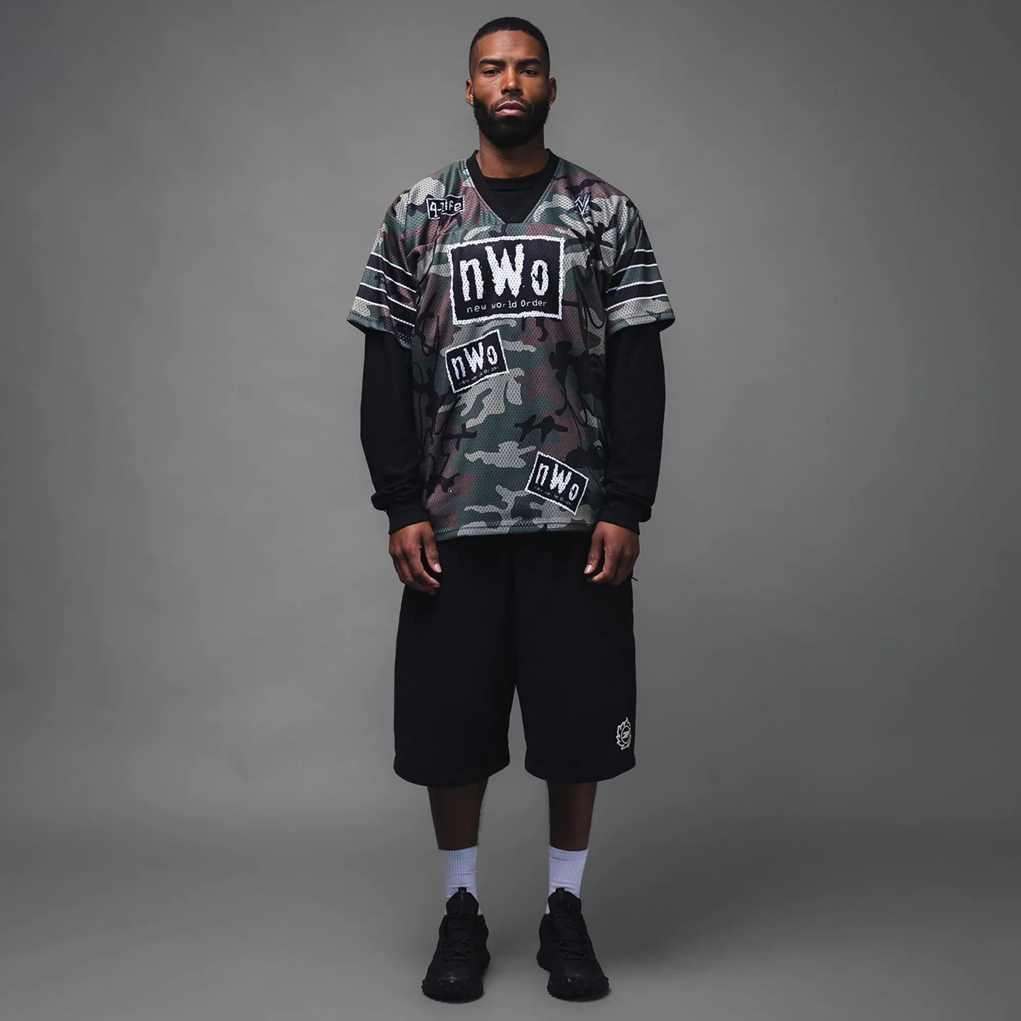 Men's WWE x Complex Camo nWo Football Jersey sold by WWE