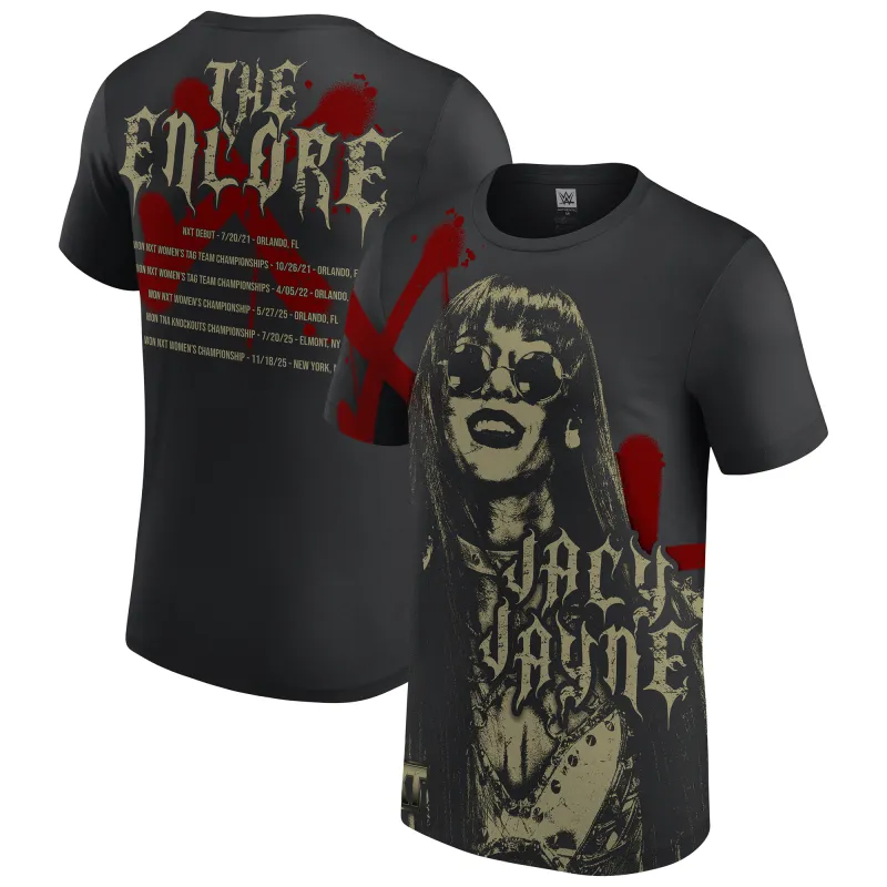 Men's Black Jacy Jayne The Encore T-Shirt made by WWE