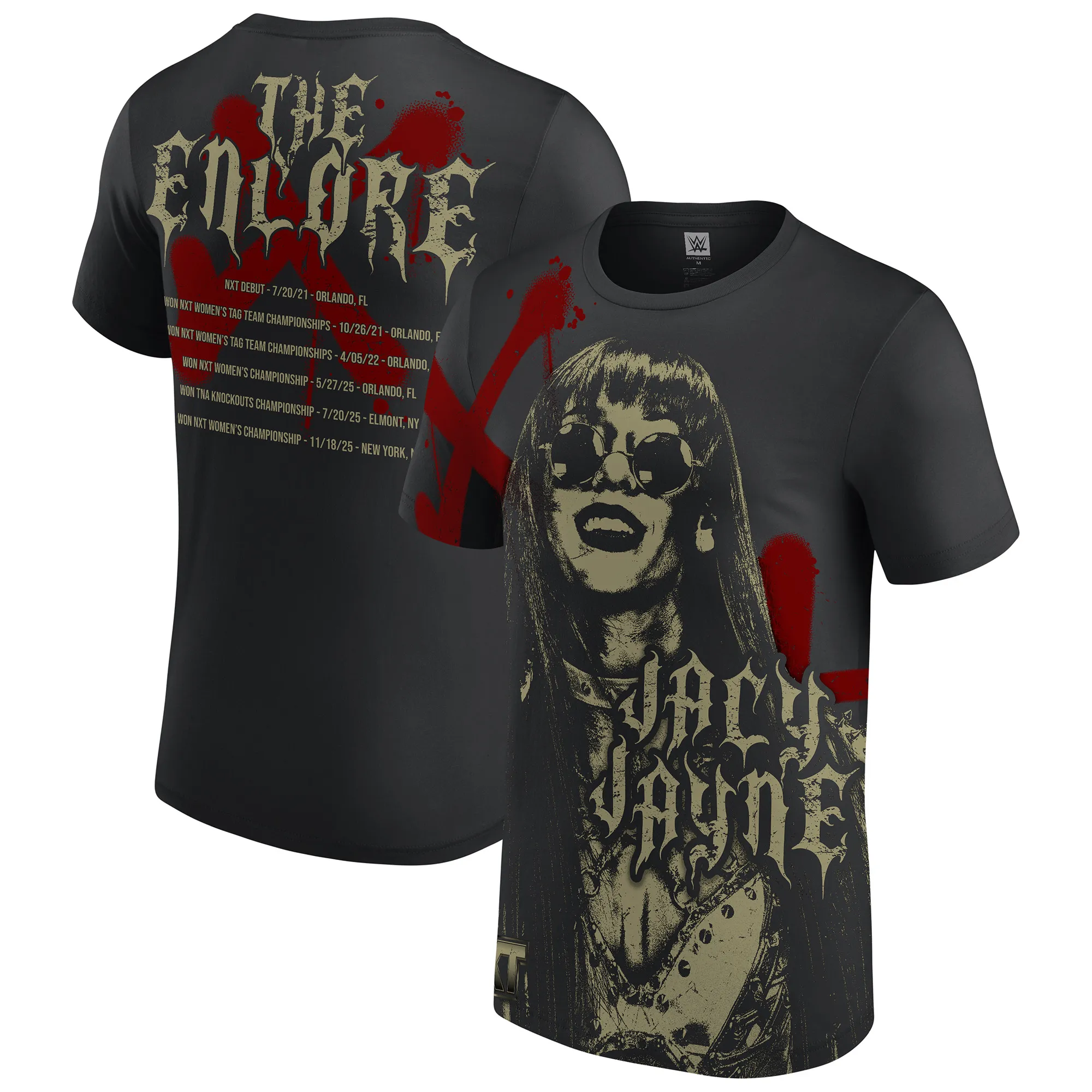 Men's Black Jacy Jayne The Encore T-Shirt sold by WWE