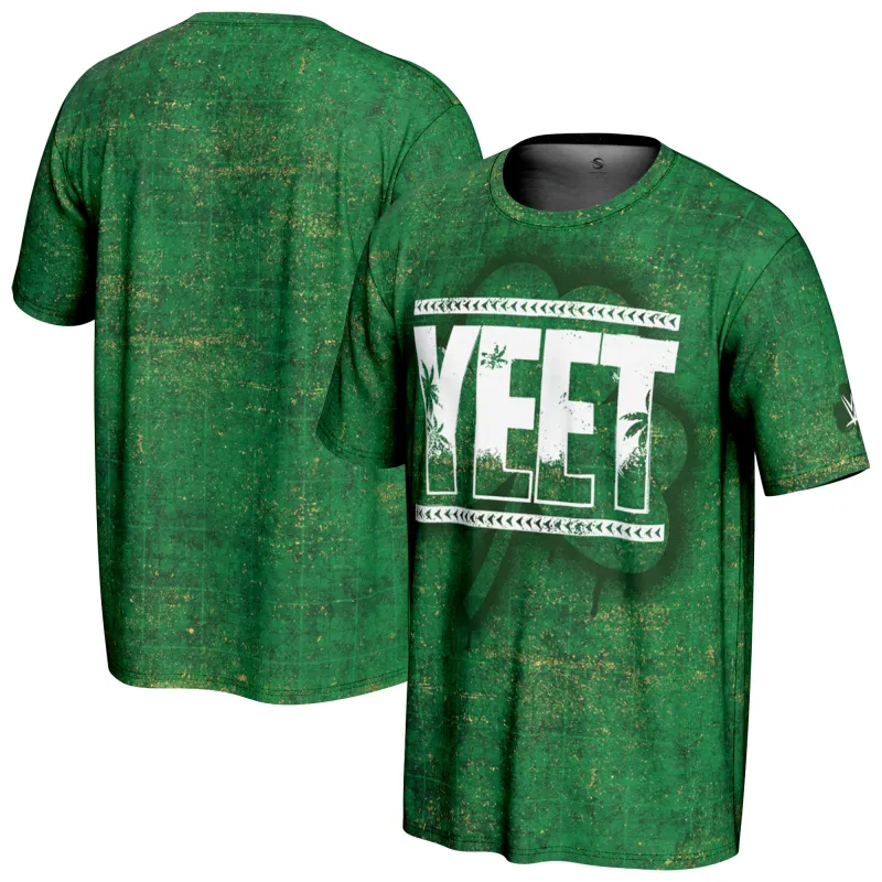 Men's ProSphere Green Jey Uso St. Patrick's Day T-Shirt made by WWE