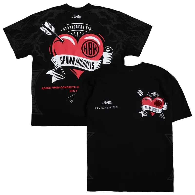 Men's Black Shawn Michaels Mr. WrestleMania Civil Regime T-Shirt made by WWE