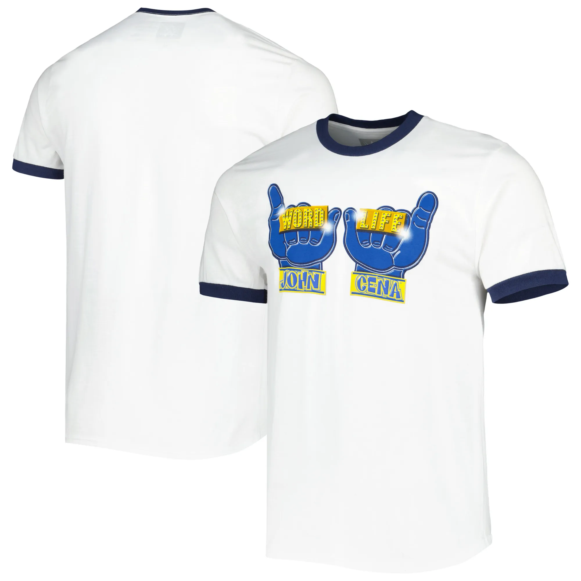 Men's White John Cena Word Life Ringer T-Shirt sold by WWE
