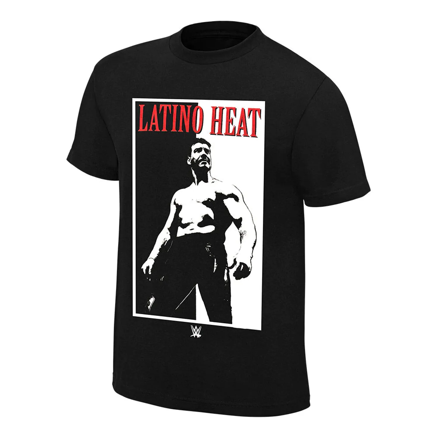 Men's Black Eddie Guerrero Retro Addicted To The Heat T-Shirt sold by WWE