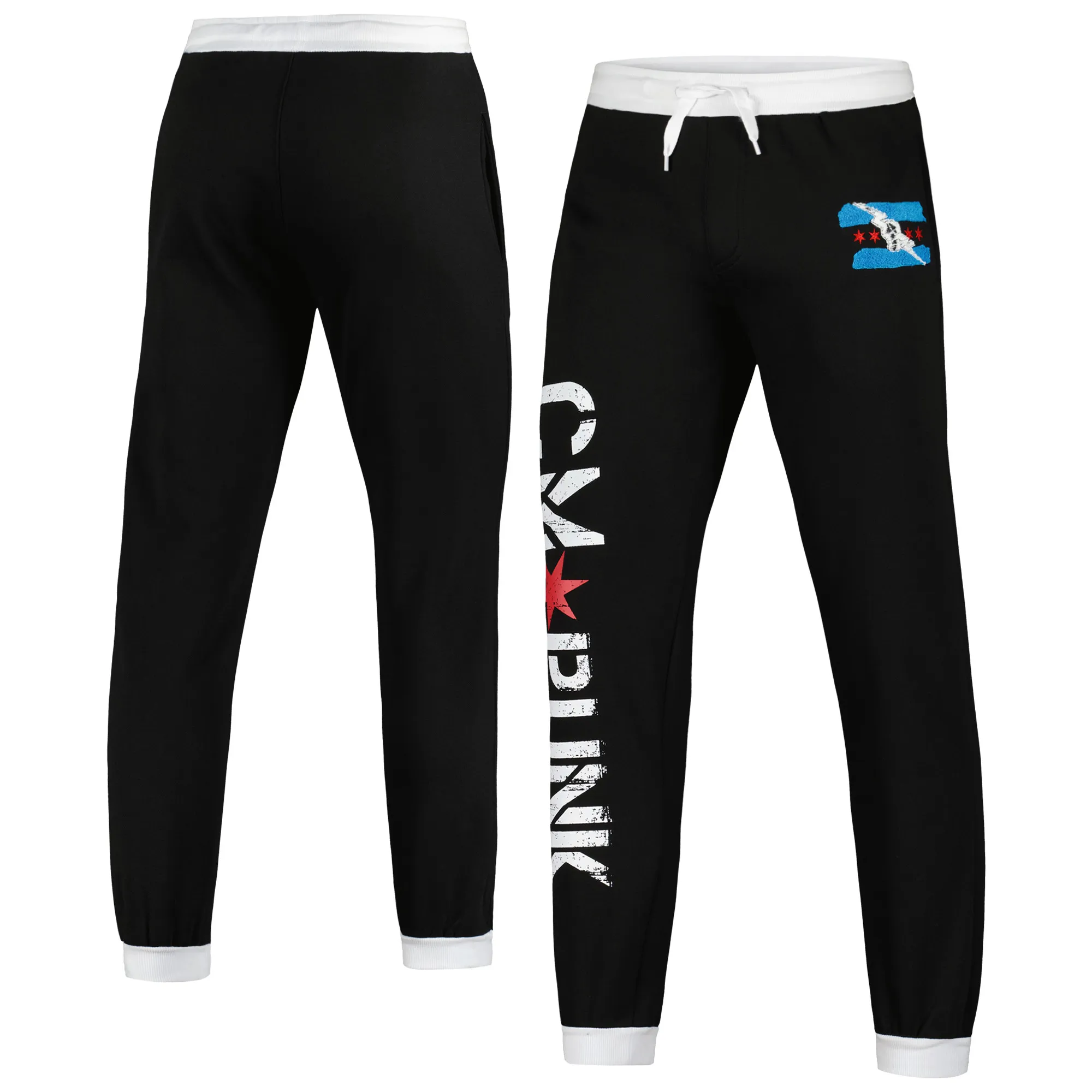 Men's Black CM Punk Logo Chenille Sweatpants sold by WWE