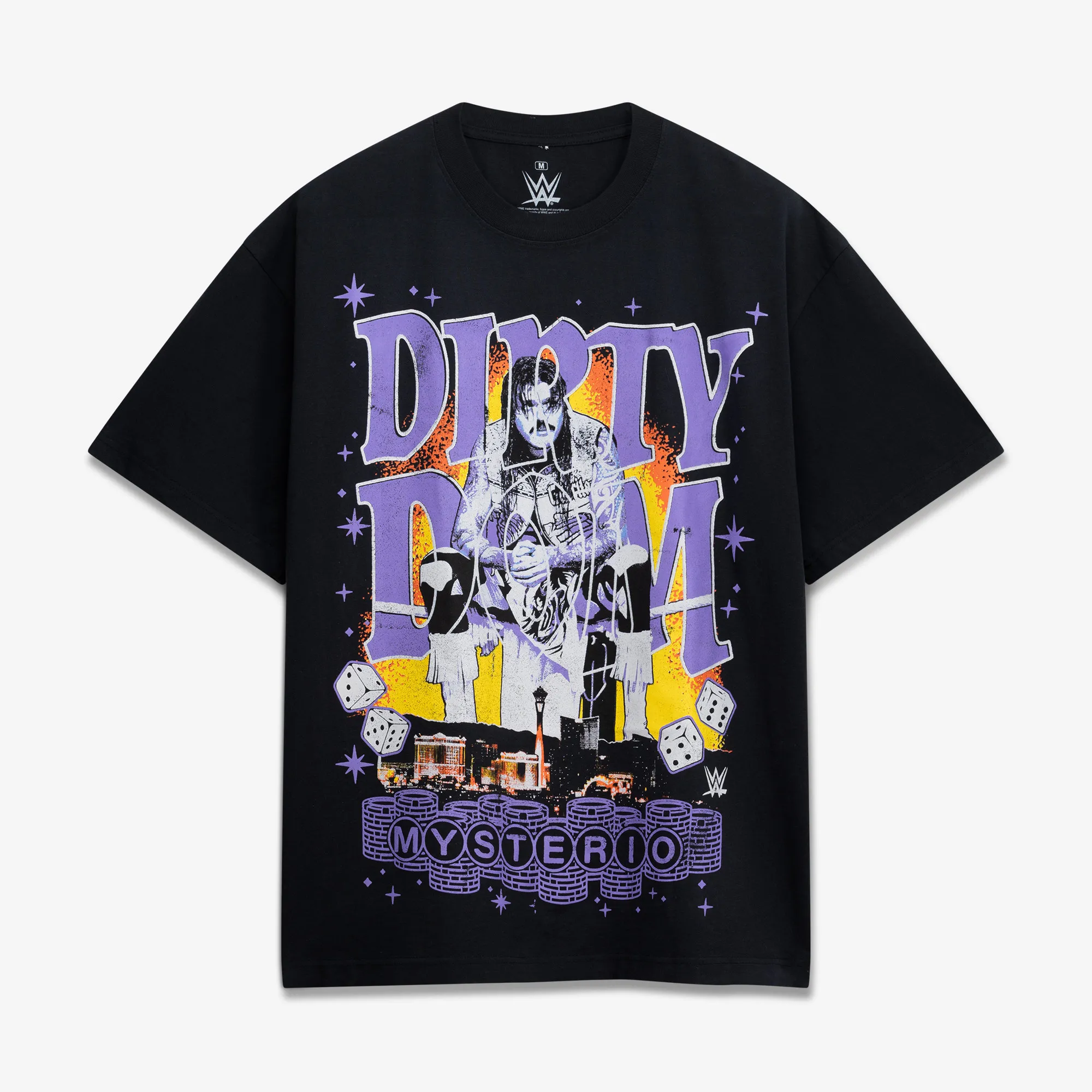 Men's Ripple Junction Black Dominik Mysterio From The Cell To The Strip Graphic T-Shirt sold by WWE
