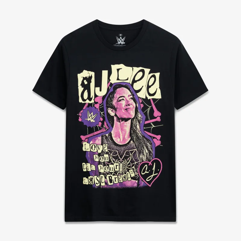 Men's Ripple Junction Black AJ Lee Graphic T-Shirt sold by WWE