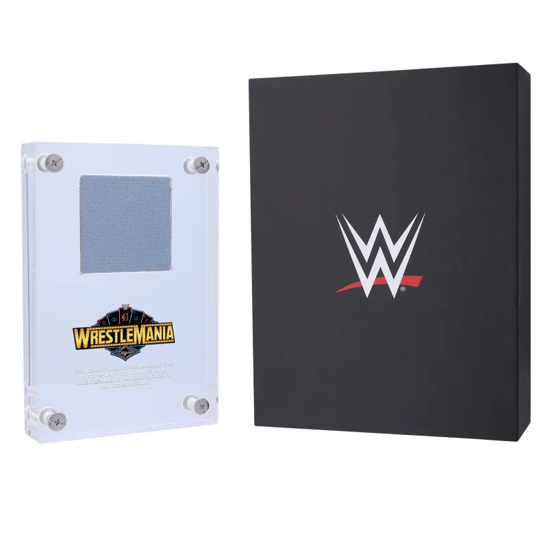 WrestleMania 41 Acrylic Display Case with Match-Used Canvas from Night 1 made by WWE