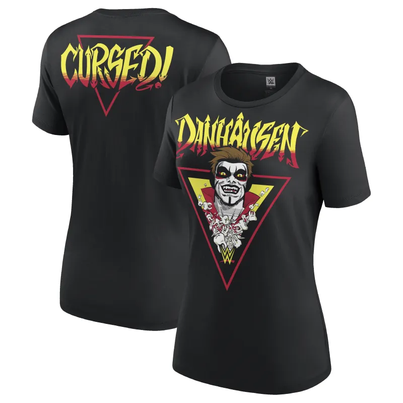 Women's Black Danhausen Cursed! T-Shirt sold by WWE
