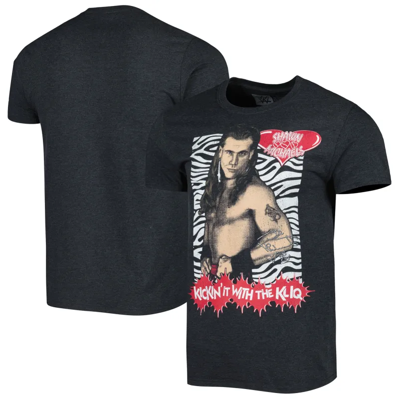 Men's Heather Black Shawn Michaels WWE Legends T-Shirt made by WWE