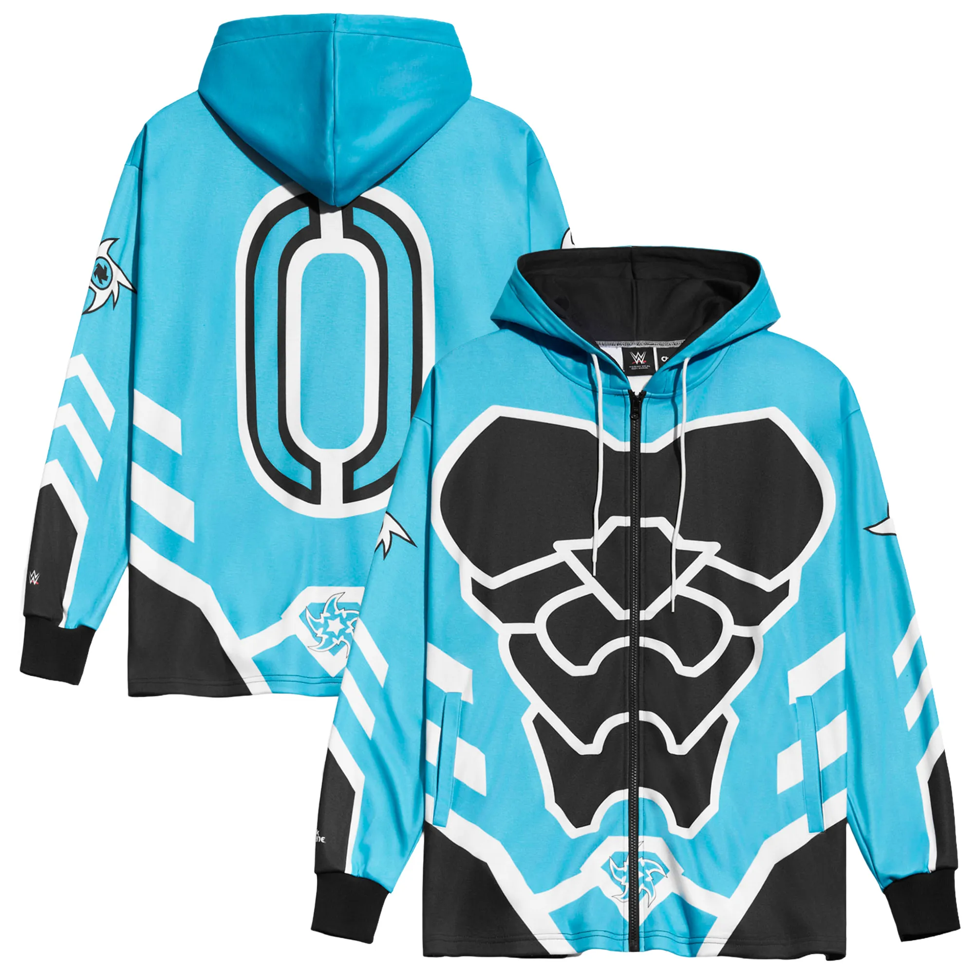 Men's Chalk Line Aqua Penta Entrance Full-Zip Hoodie sold by WWE