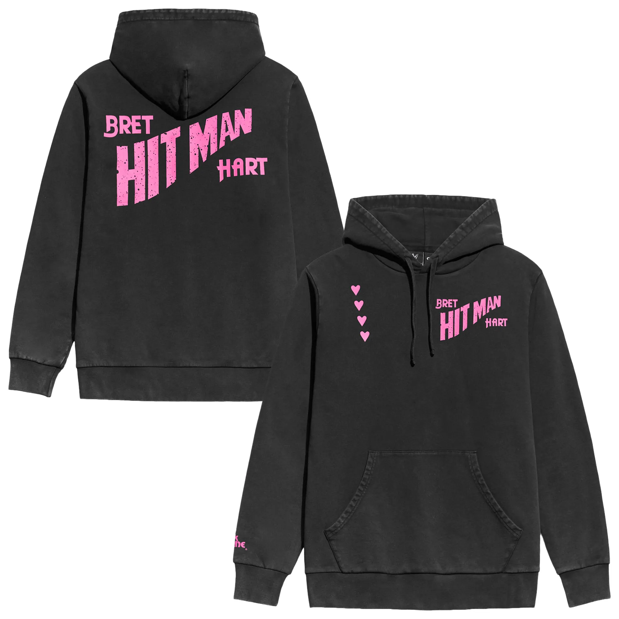 Men's Chalk Line Black Bret Hart Hitman Hoodie sold by WWE